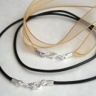 Custom Sized - Single Cord, Necklace, Pendant Cord, Satin Rattail, Organza Ribbon, Genuine Leather