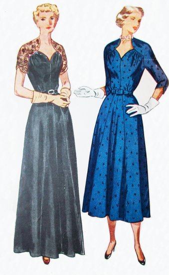 40s Plus Size Simplicity 3046 Bust 43 Size 24 and Half, New Look Day or Evening Dress