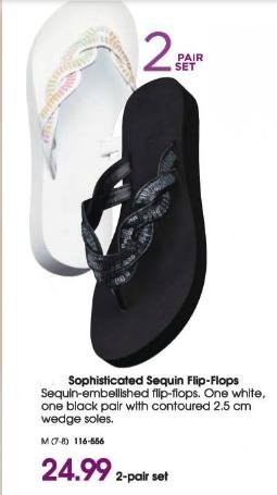 Sophisticated Sequin Flip Flops