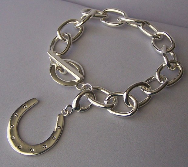 Horse Shoe Horseshoe SP Western Charm Bracelet
