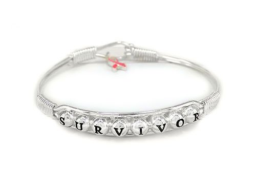 Pink Ribbon Breast Cancer Awareness Survivor Bracelet