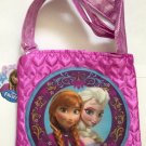 Disney Frozen purse w/ Elsa & Anna in quilted satin  NEW
