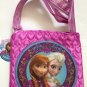 Disney Frozen purse w/ Elsa & Anna in quilted satin  NEW