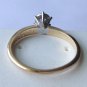 14K solid gold Starfire diamond ring 2.5mm size 5.5 used