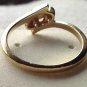 10K solid gold diamond ring w/ 3 stones size 5.5 used