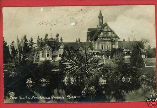 RPPC ROTORUA NEW ZEALAND NEW BATHS SANATORIUM GROUNDS