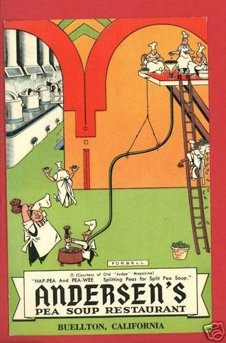 BUELLTON CA ANDERSEN'S PEA SOUP RESTAURANT POSTCARD