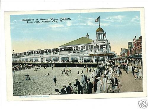ATLANTIC CITY NEW JERSEY NJ GENERAL MOTORS POSTCARD