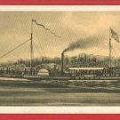 NORTH RIVER STEAMBOAT CLERMONT SHIP BOAT CARD