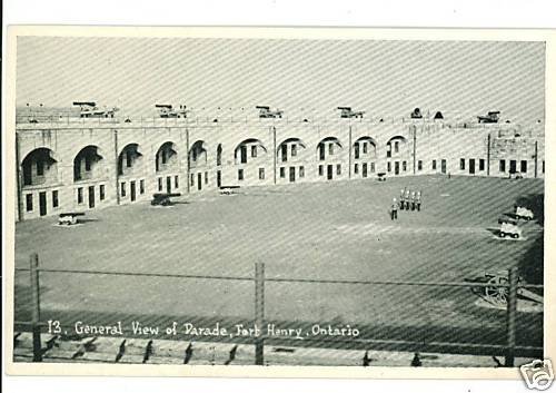 RPPC FORT HENRY KINGSTON ONTARIO CANADA PARADE SOLDIERS