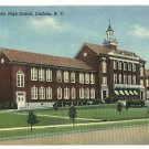 DURHAM NC SENIOR HIGH SCHOOL 1951 N CAROLINA  POSTCARD