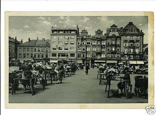 PILSEN CZECH REPUBLIC SQUARE MARKET POSTCARD