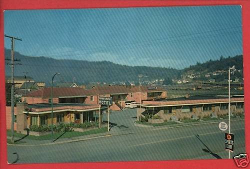 RAYMOND WA WASHINGTON MOUNTCASTLE MOTEL POSTCARD