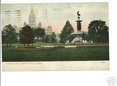 HARTFORD Connecticut CT BUSHNELL PARK 1909 POSTCARD