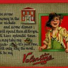 TUCK VALENTINE POTS AND PANS BOY NICKELS DIMES POSTCARD