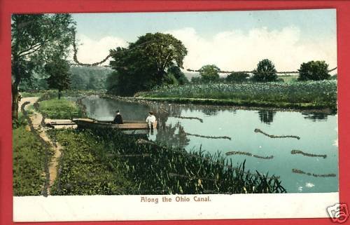 ALONG THE OHIO CANAL CLEVELAND UNDIVIDED BACK POSTCARD
