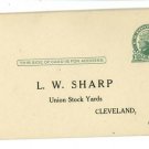 CLEVELAND OHIO OH UNION STOCK YARDS L.W. SHARP POSTCARD