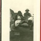 RPPC TWO WOMEN ON TRUCK BED OHIO 1924 LICENSE  RPPC