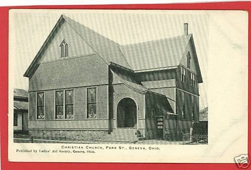GENEVA OHIO CHRISTIAN CHURCH PARK STREET POSTCARD