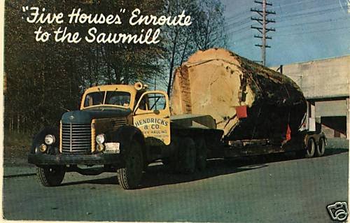 PACIFIC NORTHWEST LOGGING TACOMA WA HENDRICKS TRUCK '58