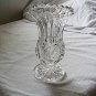 Star of David Pattern Glass Tapered Vase 4 3/8" Tall