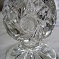 Star of David Pattern Glass Tapered Vase 4 3/8" Tall