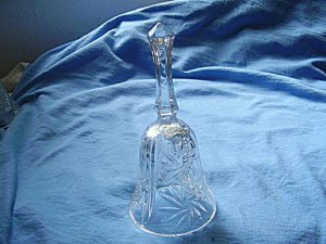 Vintage Patterned Glass Bell 5 1/8" Tall