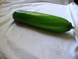 Art Glass Hand Blown Cucumber or Zucchini