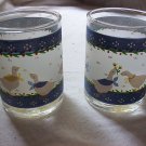 Ducks - Juice Glasses - Lot of 2 - Vintage