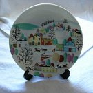 Collectible Vintage Plate & Stand Made in Japan Beautiful Hand Painted Scene