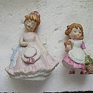 Miniature Figurines Lot of 2 Little Girls 1980