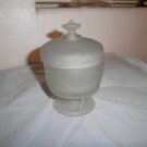 Satin Glass Covered Footed Compote