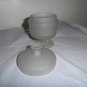 Satin Glass Covered Footed Compote