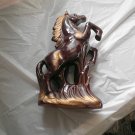 Rearing Stallion Figurine Made of Terra Cotta Signed Japan