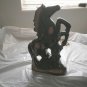Rearing Stallion Figurine Made of Terra Cotta Signed Japan