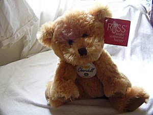 Russ Teddy Bear Soft & Cuddly w/Free John Deere Button
