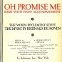 Oh Promise Me Song with Piano Accompaniment 1917 Vintage Sheet Music - 113