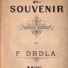 Souvenir by F. Drdla 1924 Vintage Sheet Music - 126