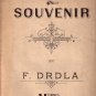 Souvenir by F. Drdla 1924 Vintage Sheet Music - 126