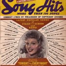 April 1945 Song Hits, A Song Lyrics Publication - 128