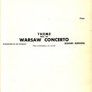 Theme from the Warsaw Concerto Vintage 1942 Sheet Music - 0135