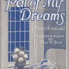 Pal Of My Dreams, Waltz Ballad by Chas. E. Roat 1923 Vintage Piano Sheet Music - 0162