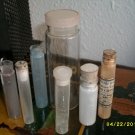 7 LOT VINTAGE GLASS VILE BOTTLES FOR SUPPLY, CRAFTING, STEAMPUNK