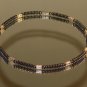 Men's Silver and Hematite Stone Necklace