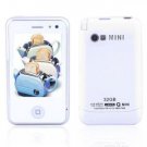 4GB Smallest Hiphone CCK10 2.2 inch touch screen mini apperance dual sim card cell phone White
