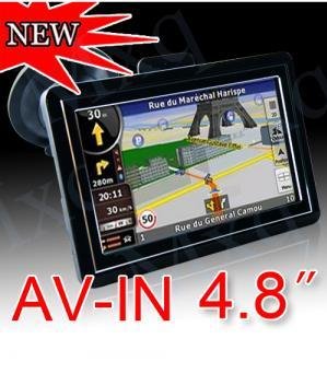 New Map 4.8" GPS Navigation MP3 MP4 FM Transmitter 2GB