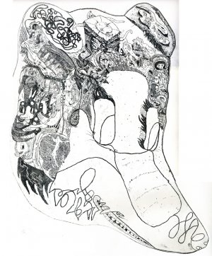 ALL YALL DOG HEAD!! etching
