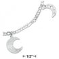 STERLING SILVER 10" ITALIAN DANGLING MOONS ANKLET