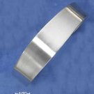STERLING SILVER 17MM TAPERED CUFF BRACELET WITH BRUSHED FINISH
