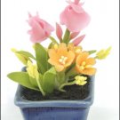 FLOWER DOLLHOUSE MINIATURES CRAFT CLAY HANDMADE SALE#32